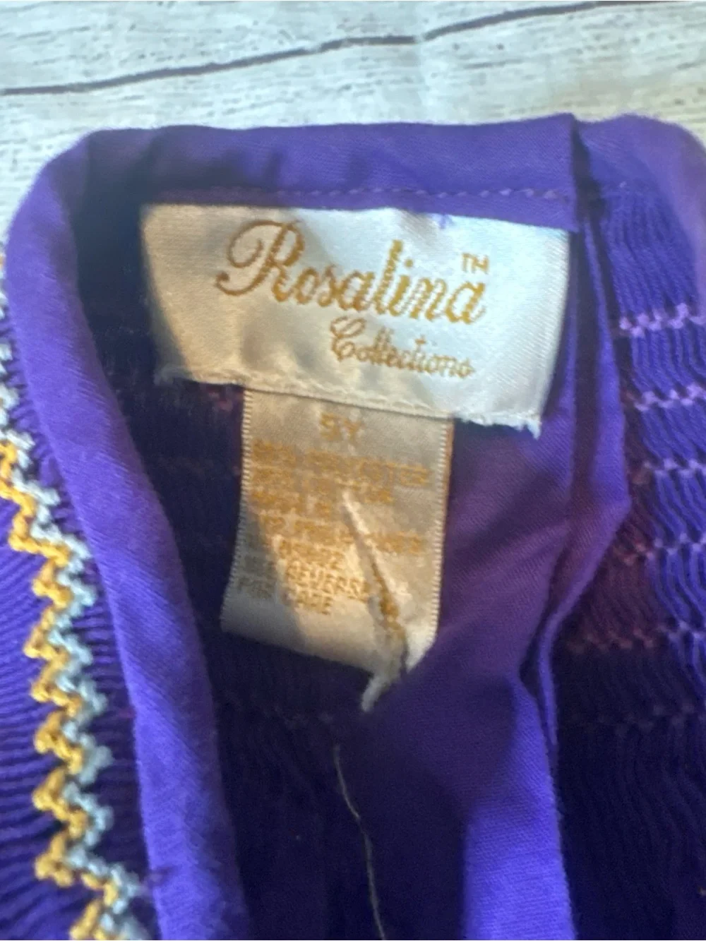 Rosalina Smocked Purple Gold Dress 5 Football LSU